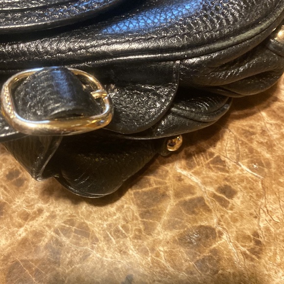 Burberry double flat black leather checkered purse - Picture 4 of 10